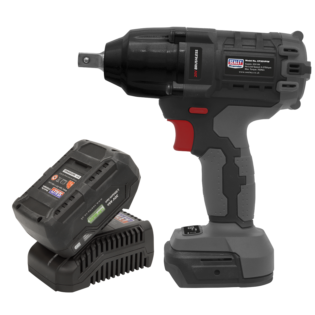 20V 4Ah SV20 Series 1/2"Sq Drive Brushless Impact Wrench Kit