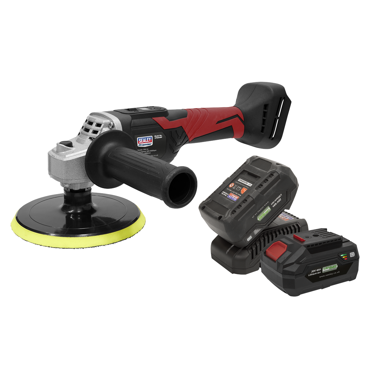 20V SV20 Series Ø150mm Cordless Rotary Polisher Kit - 2 Batteries