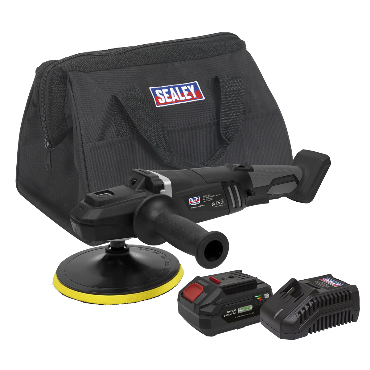 20V 4Ah SV20 Series Ø180mm Brushless Rotary Polisher Kit