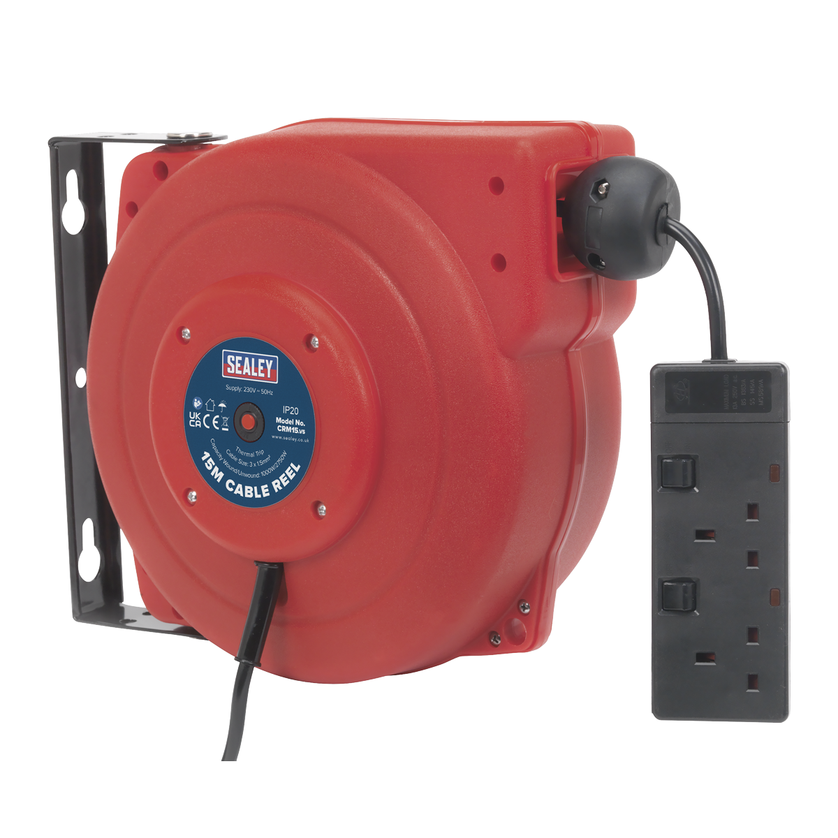 15m Retractable Cable Reel 230V