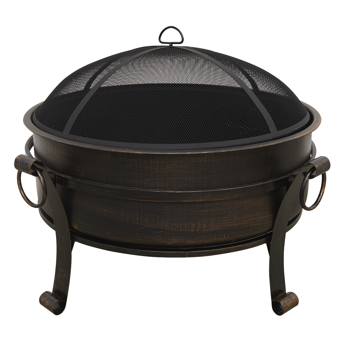 Dellonda 30" Deluxe 2-in-1 Outdoor Fire Pit & Coffee Table - Antique Bronze Effect