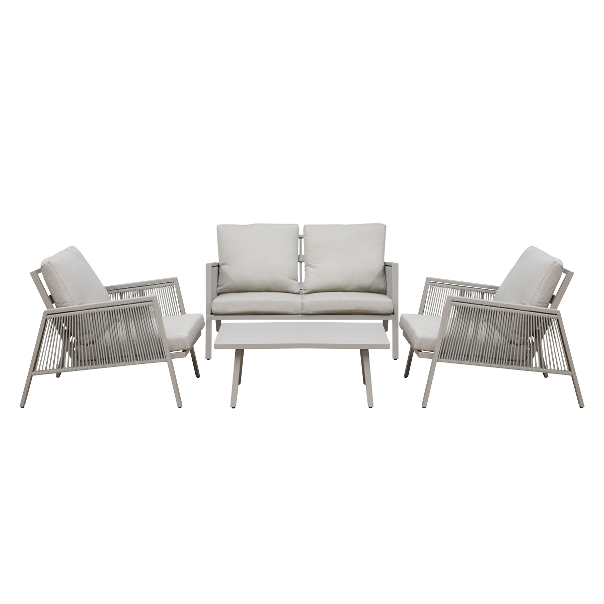 Dellonda Fusion Aluminium 4-Piece Outdoor Sofa Set