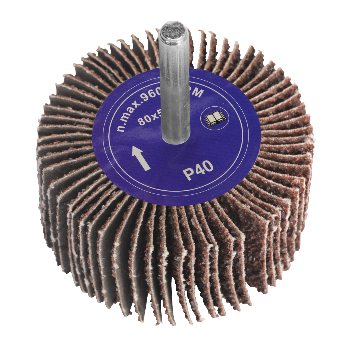 Ø80 x 50mm Flap Wheel 6mm Shaft 40Grit