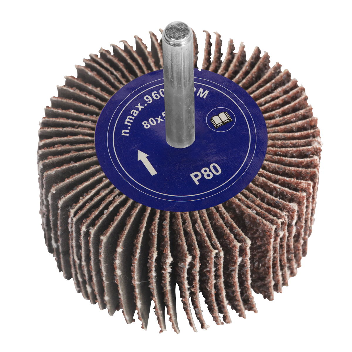Ø80 x 50mm Flap Wheel 6mm Shaft 80Grit