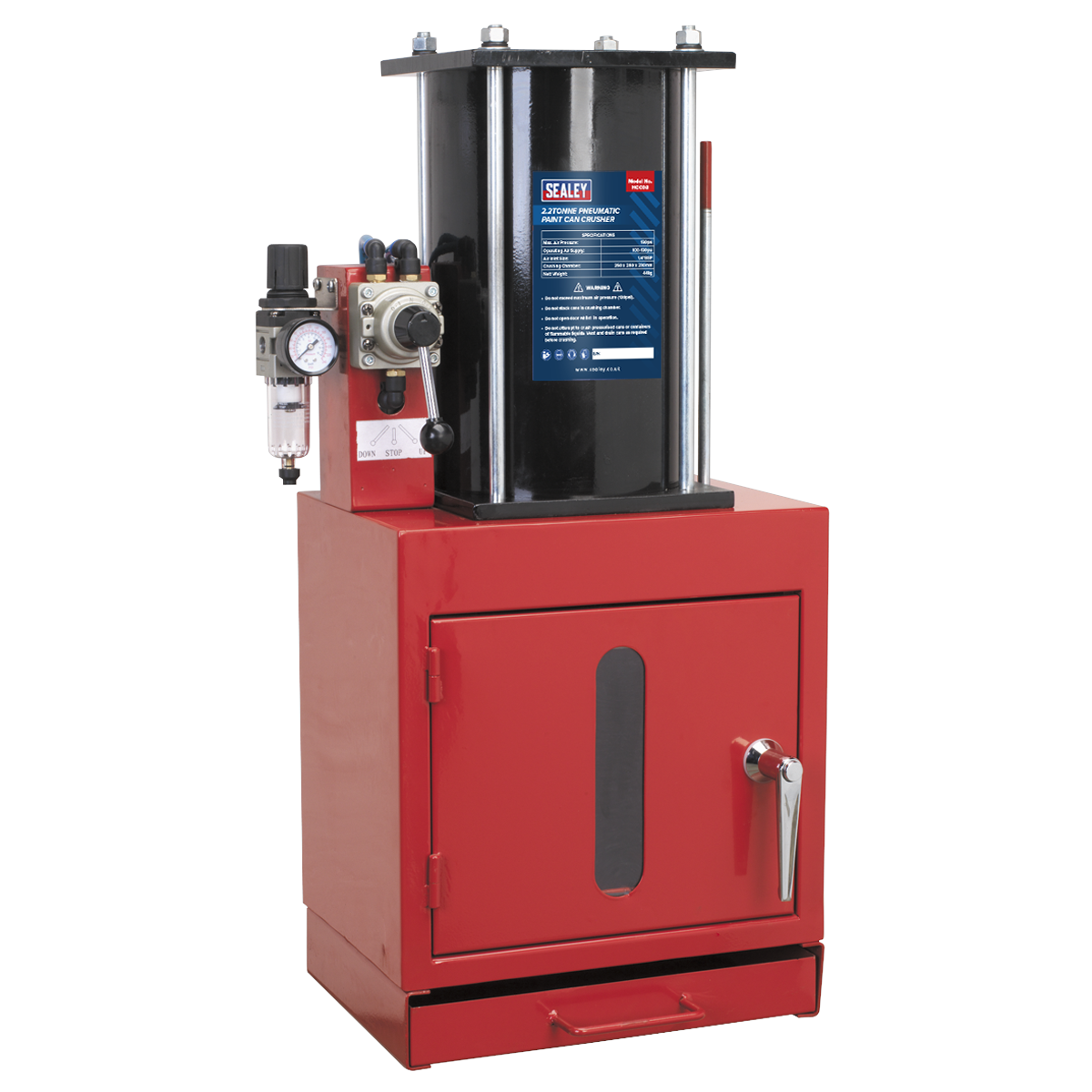 2.2 Tonne Pneumatic Paint Can Crusher