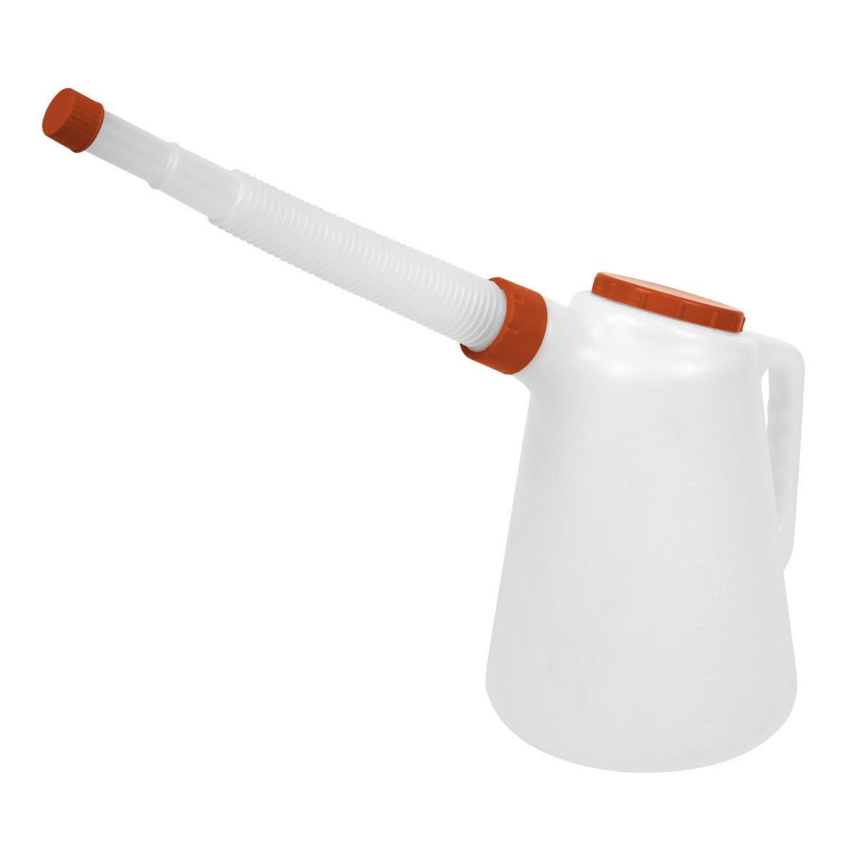 5L Oil Container with Red Lid & Flexible Spout