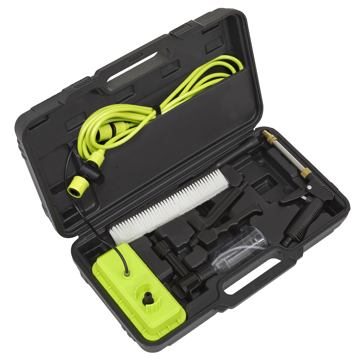 12V Portable Pressure Washer Self-Priming Cleaning Kit in Storage Case