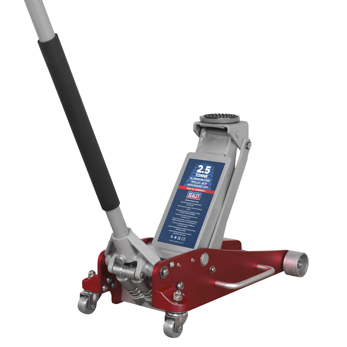 2.5 Tonne Aluminium/Steel Trolley Jack with Rocket Lift