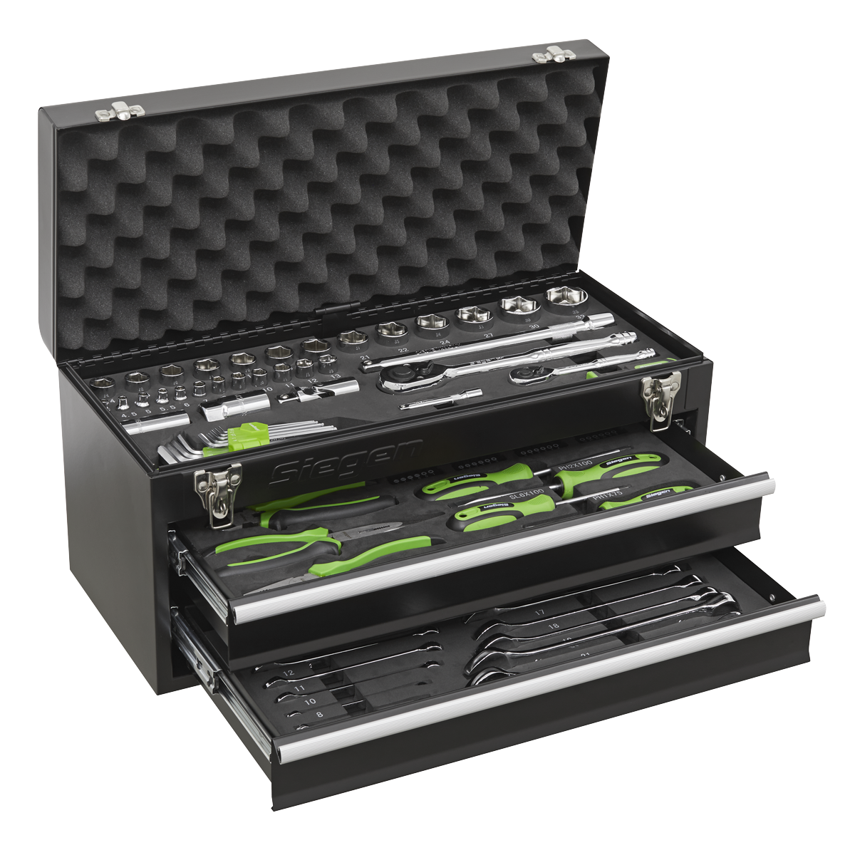 2 Drawer Portable Tool Chest with 90pc Tool Kit