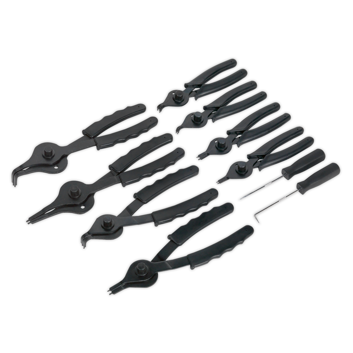10pc Internal/External Circlip Pliers Set