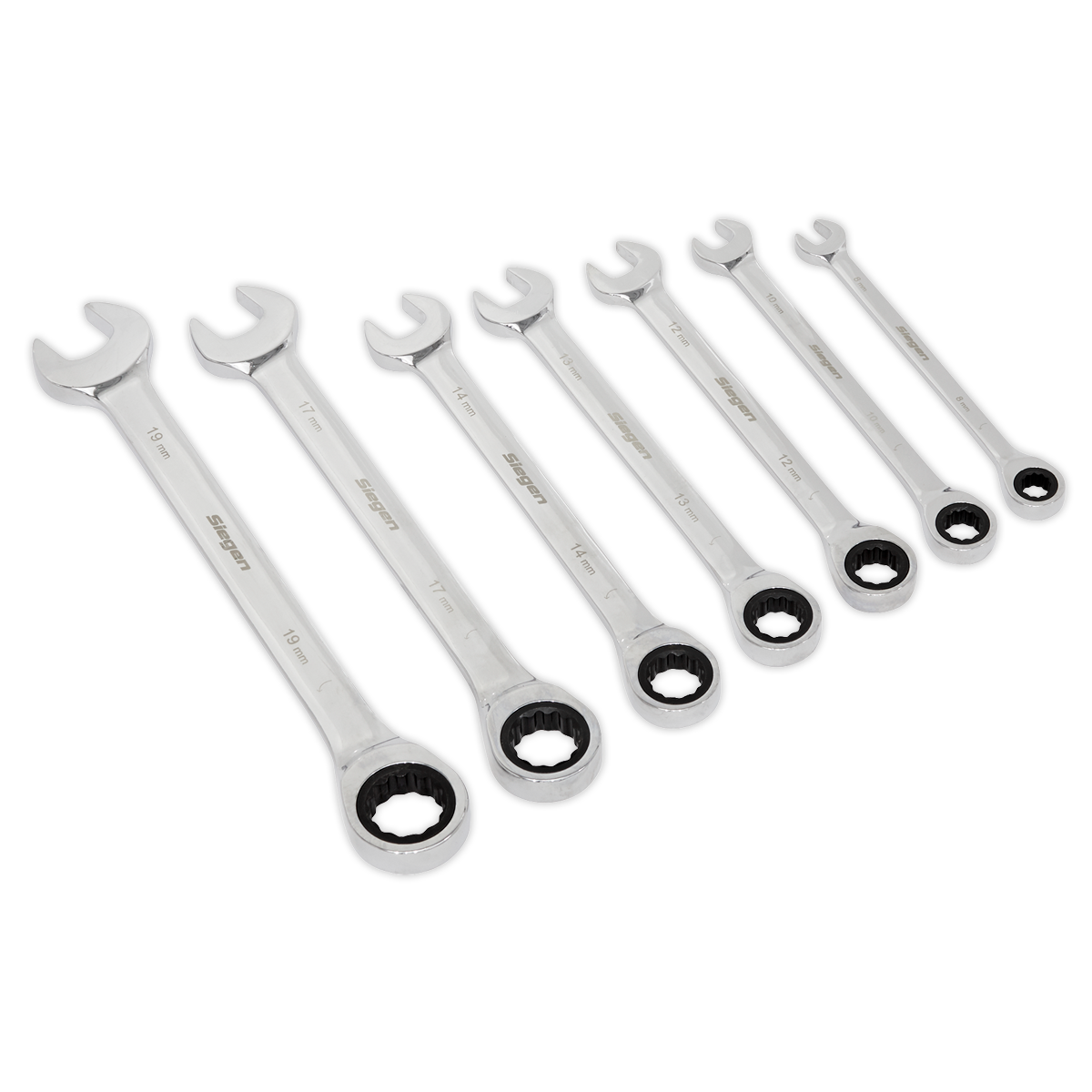 7pc Combination Ratchet Spanner Set