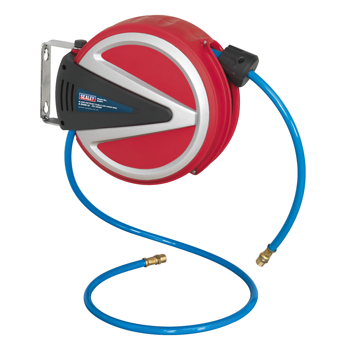 6.5m Retractable Air Hose Reel Ø6.5mm ID - PU Hose