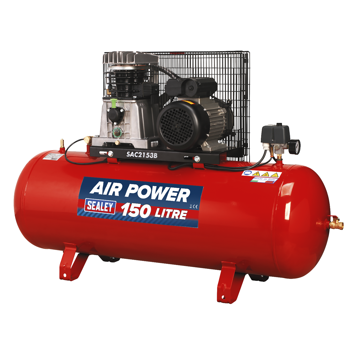 150L Belt Drive Air Compressor 3hp with Cast Cylinders