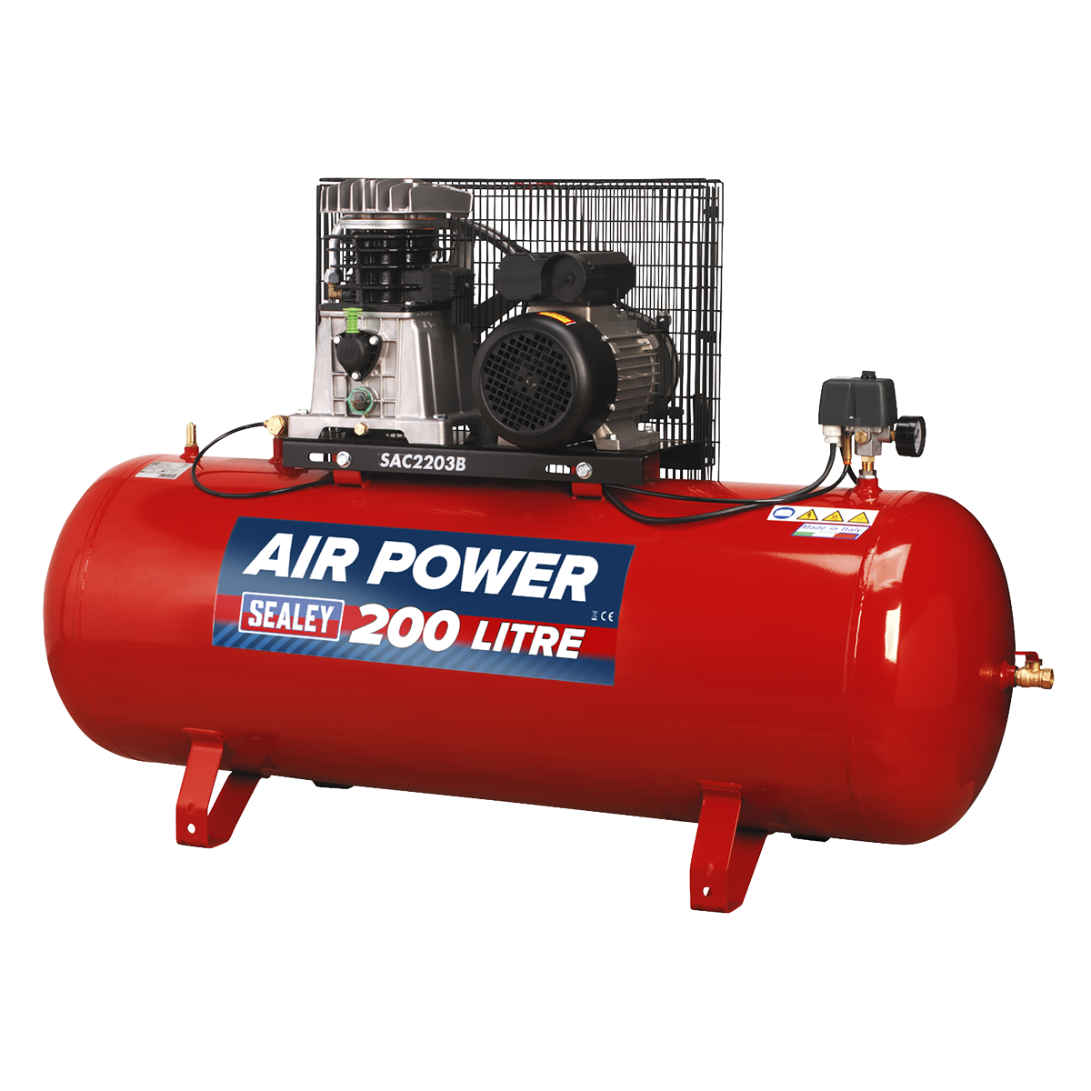 200L Belt Drive Air Compressor 3hp with Cast Cylinders