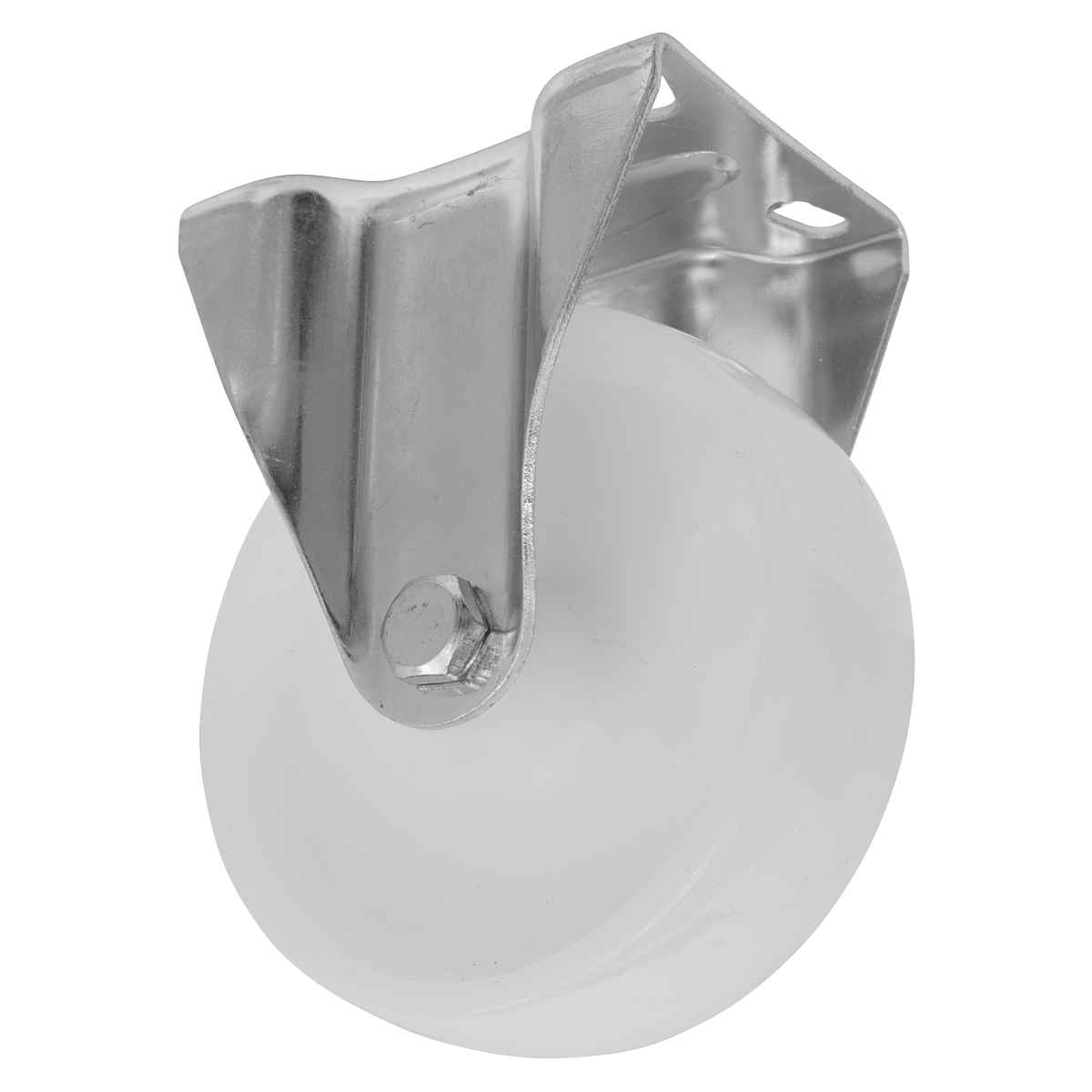 Ø125mm Heavy-Duty Nylon Castor Wheel Fixed Plate - Trade