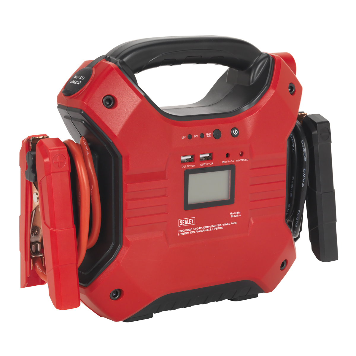 1200/600A 12/24V Jump Starter Power Pack Lithium-ion Phosphate (LiFePo4)