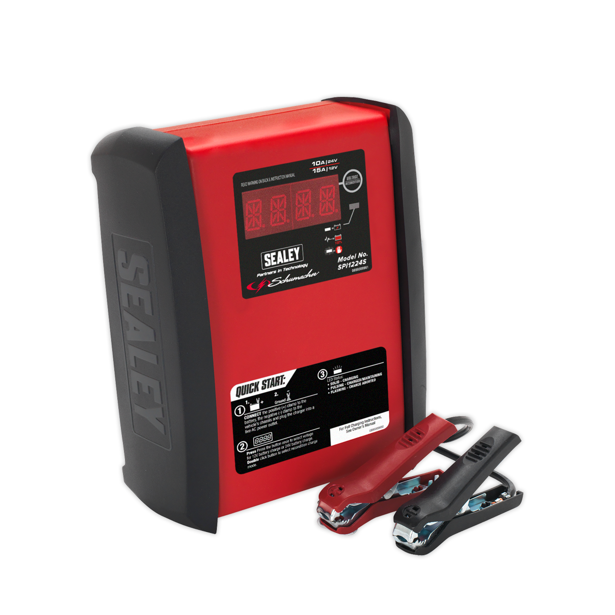 Schumacher® 15A/10A 12//24V Automatic Smart Battery Charger & Maintainer