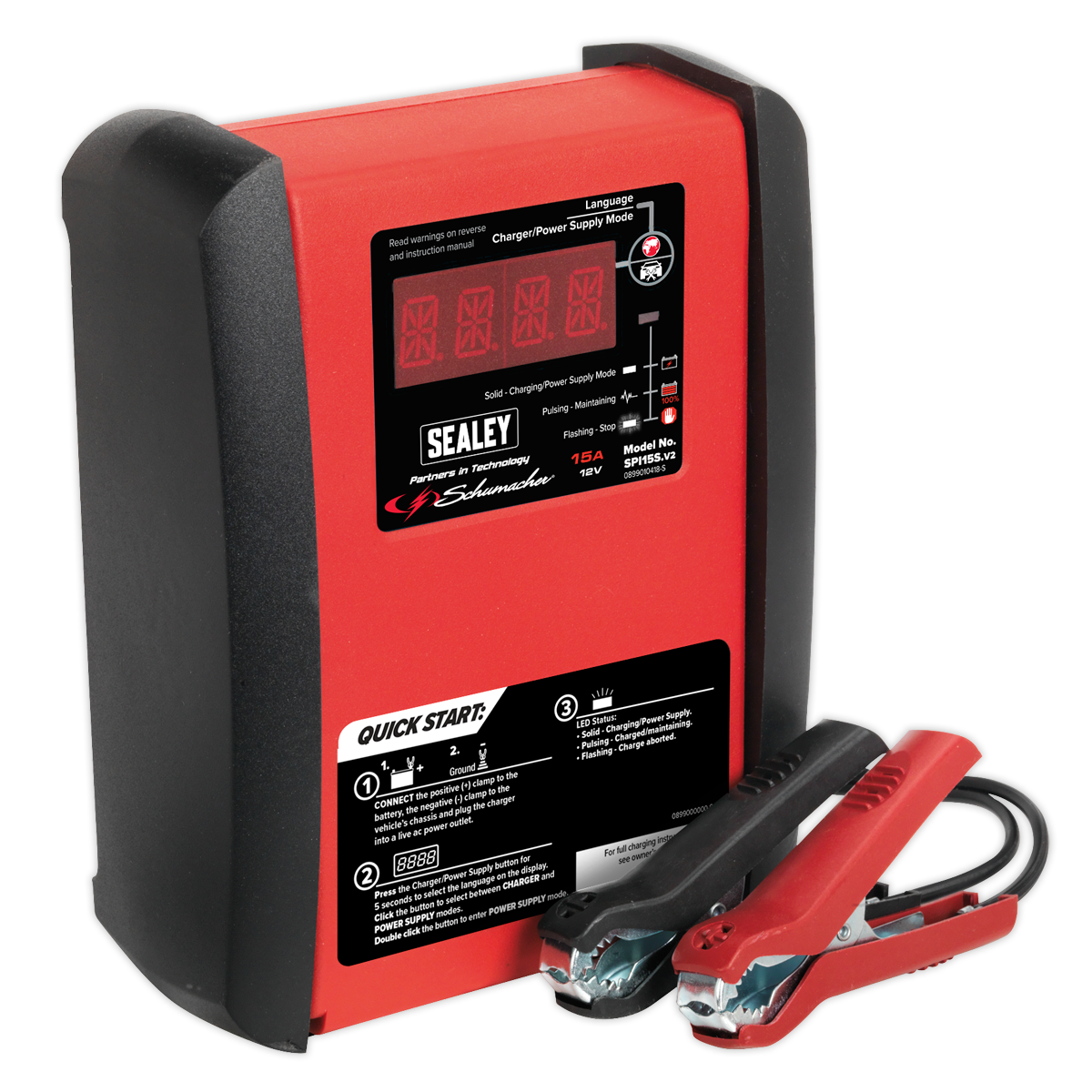 Schumacher® 15A 12V Automatic Smart Battery Charger & Maintainer