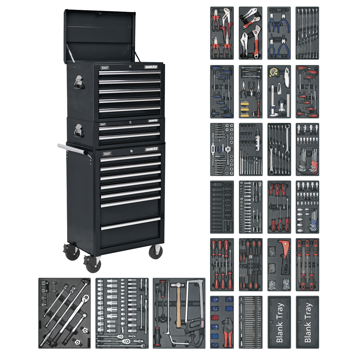 14 Drawer Tool Chest Combination with 1179pc Tool Kit