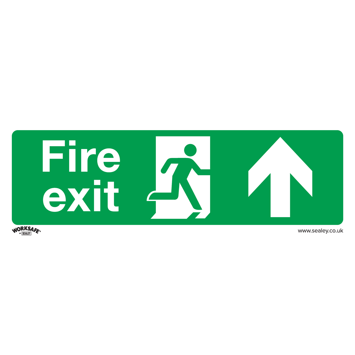Fire Exit (Up) - Safe Conditions Safety Sign - Rigid Plastic