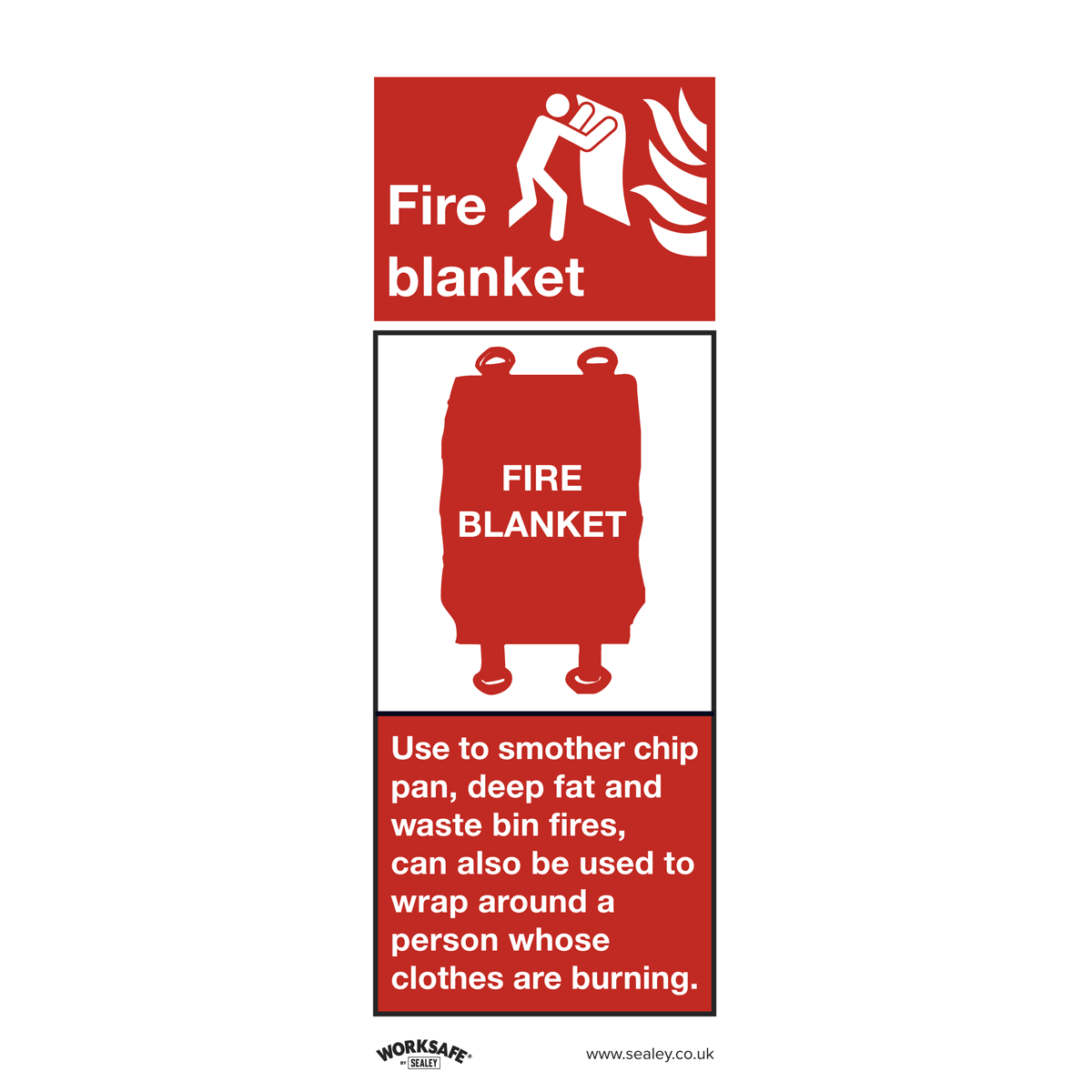 Fire Blanket - Safe Conditions Safety Sign - Rigid Plastic - Pack of 10