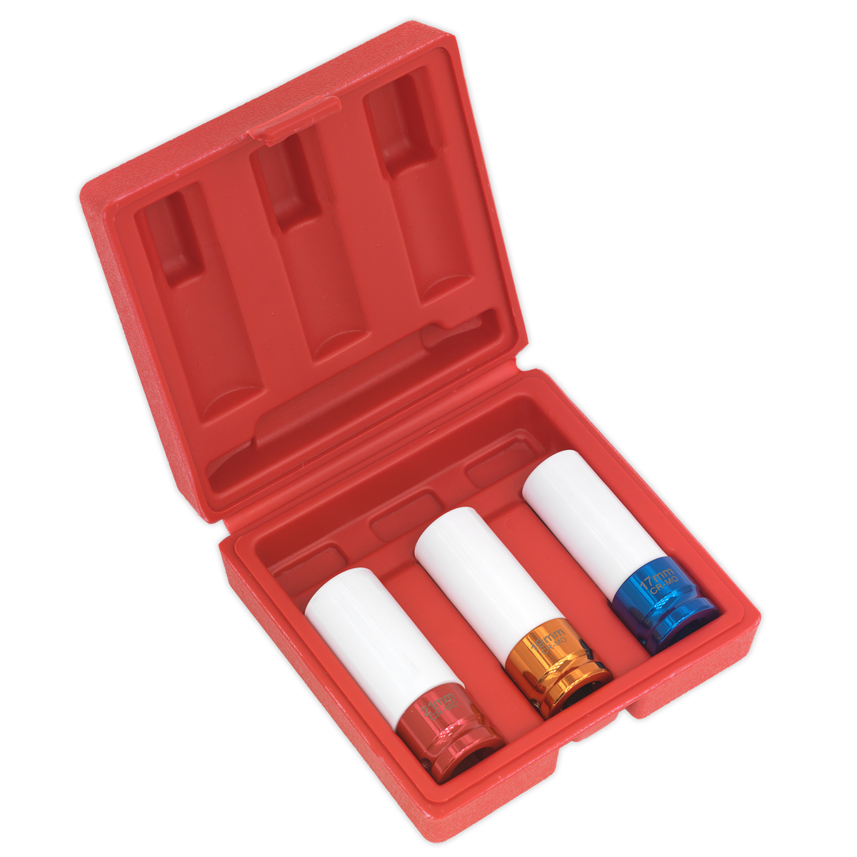 3pc 1/2"Sq Drive Alloy Wheel Impact Socket Set