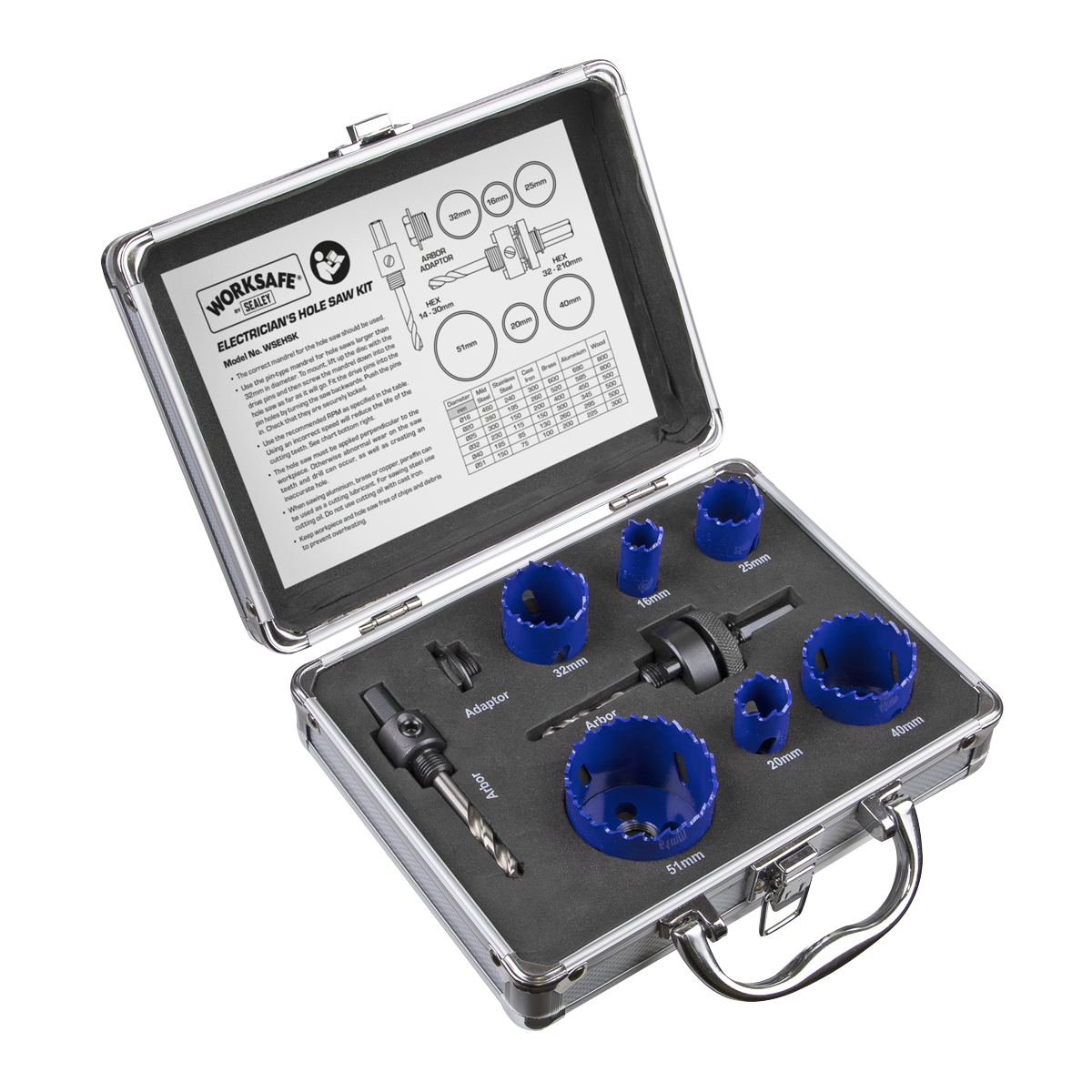 9pc Electrician's Hole Saw Kit