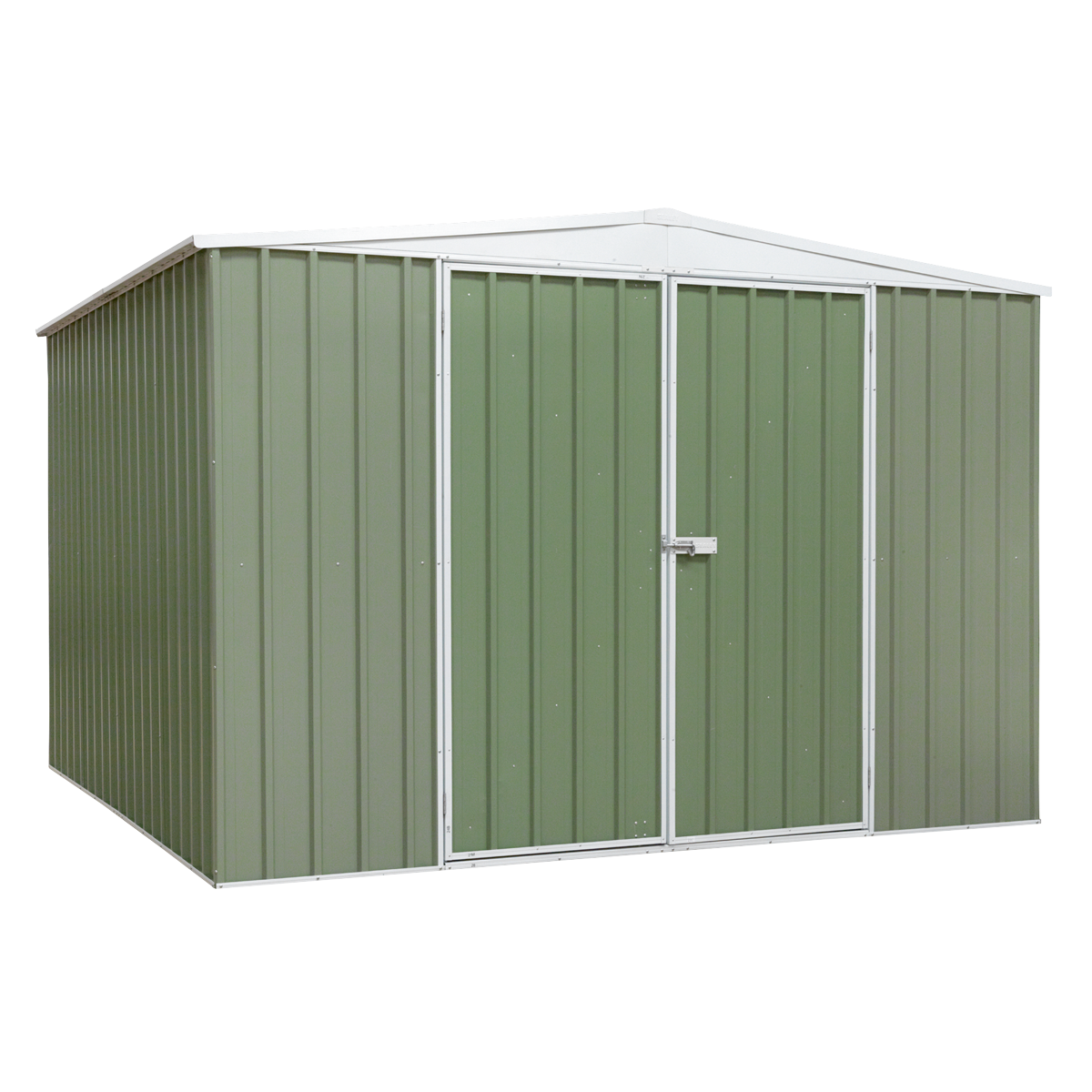 Galvanised Steel Metal Garden Shed - Green