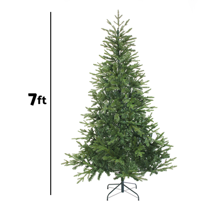 Dellonda Artificial 7ft/210cm Hinged Christmas Tree with 1000+ PE/PVC Tips