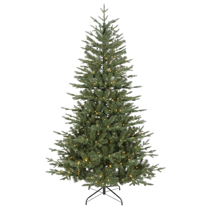 Dellonda Pre-Lit 5ft Hinged Christmas Tree with Warm White LED Lights & PE/PVC Tips