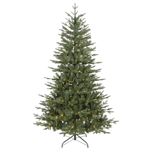 Dellonda Pre-Lit 6ft Hinged Christmas Tree with Warm White LED Lights & PE/PVC Tips