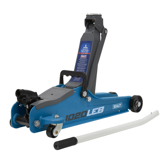 2 Tonne Low Profile Short Chassis Trolley Jack - Blue