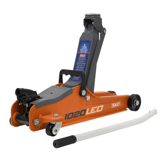2 Tonne Low Profile Short Chassis Trolley Jack - Orange