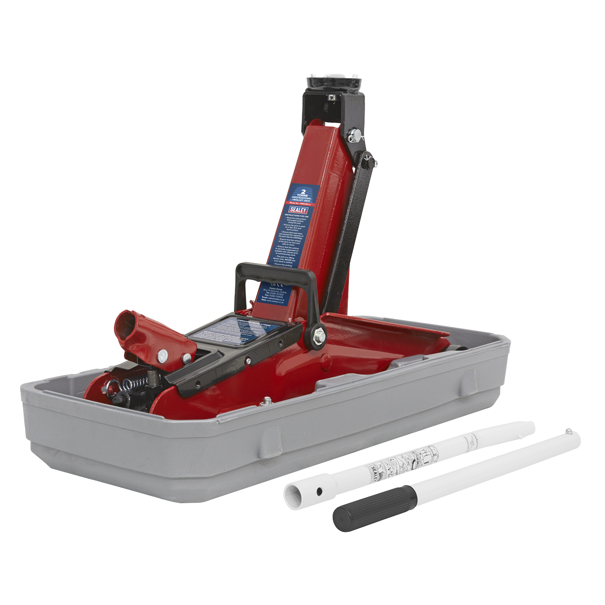 2 Tonne Short Chassis Trolley Jack with Storage Case