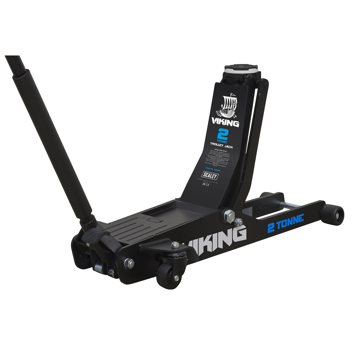 Viking 2 Tonne Low Profile Professional Long Reach Trolley Jack with Rocket Lift