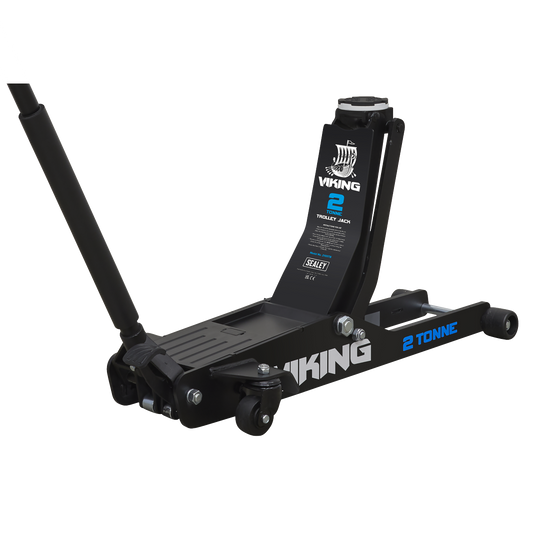 Viking 2 Tonne Low Profile Professional Long Reach Trolley Jack with Rocket Lift