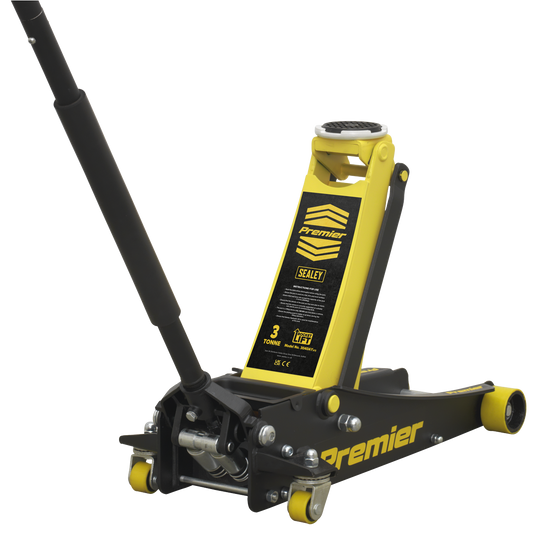 3 Tonne Low Profile Trolley Jack with Rocket Lift - Yellow
