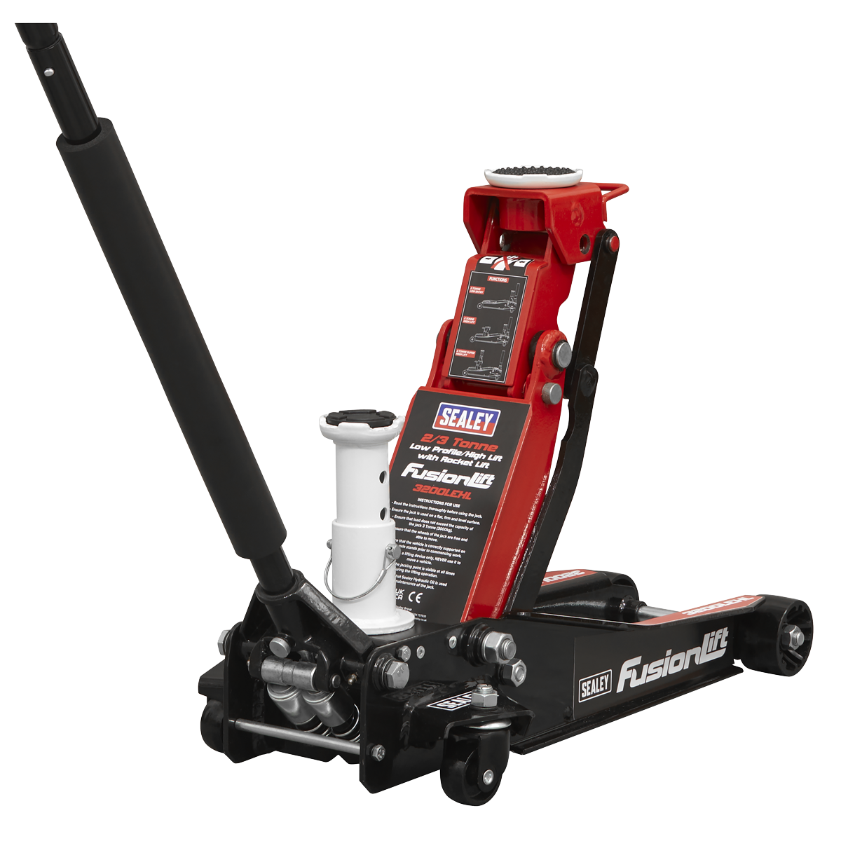 2/3 Tonne Low Profile/High Lift Trolley Jack with Rocket Lift