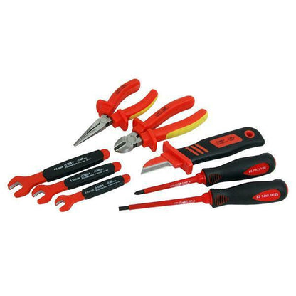 8pc 1000V Insulated VDE Tool Set Pliers Spanners Screwdrivers Cutters