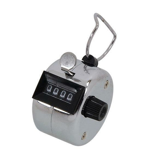 4 Digit Hand Held Mechanical Tally Counter + Thumb Ring