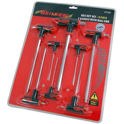 T Handle Hex Allen Keys Set Metric 8pcs Wrench