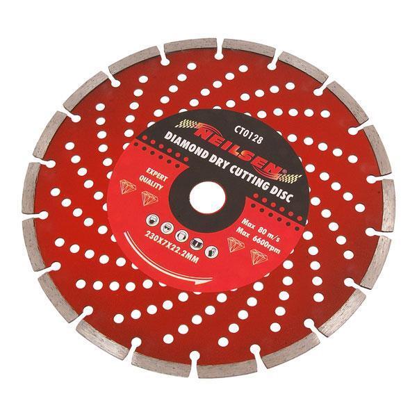 10 x 9" 230mm Diamond Cutting Disc Blade 'Silent Cut' 22.2mm Centre