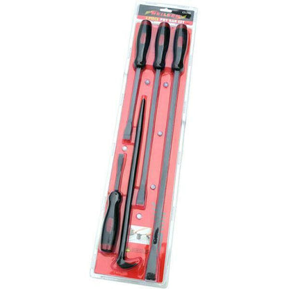 5 Piece Pry Bar Crow Bar Set Rolling Head Bar