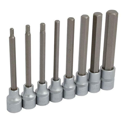 Hex Bit Set - 8 piece 1/2 drive Extra Long