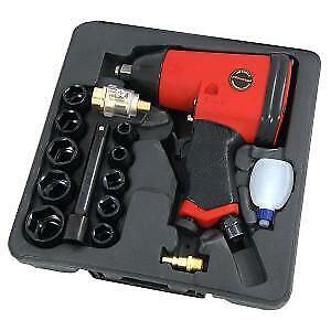 17pc Heavy Duty 1/2" Inch Air Impact Wrench Gun 9 - 27mm Sockets Set