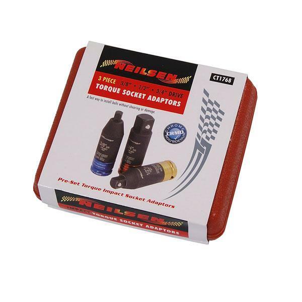 3 Piece Toque Limited Impact Socket 3/8" 1/2" & 3/4"