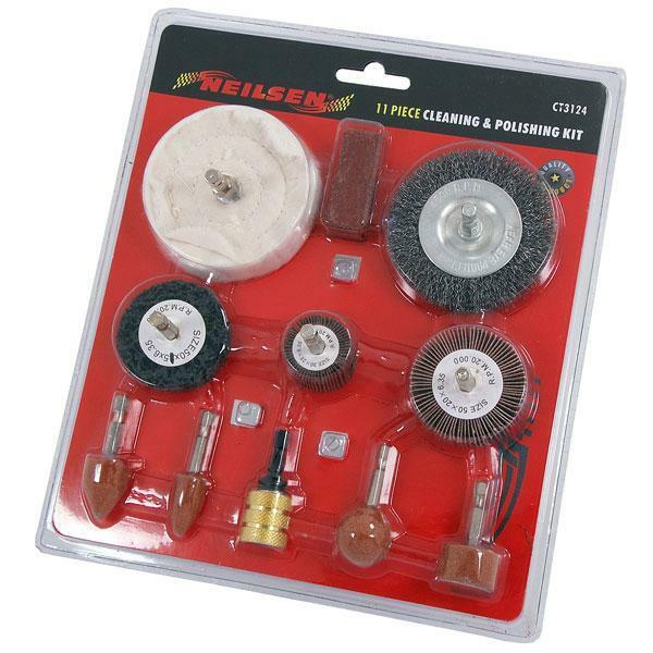 11pc 1/4" Hex Kwik Change Polishing Buffing Sanding Kit