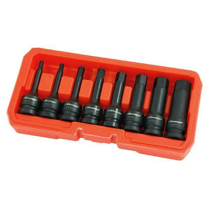 8 piece Impact Bit Socket Set, Int. Hex. 5-193m, 1/2"