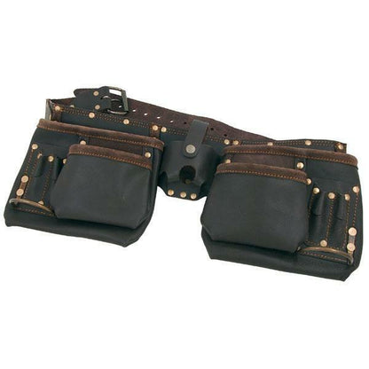 12 Pocket Oil Tanned Double Pocket Tool Belt