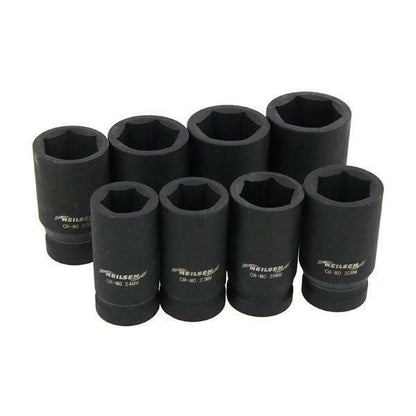 3/4" Drive Impact Socket Set Deep 8pc 24-38mm